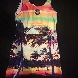 Roxy Multicolor Palm Tree Swim Coverup